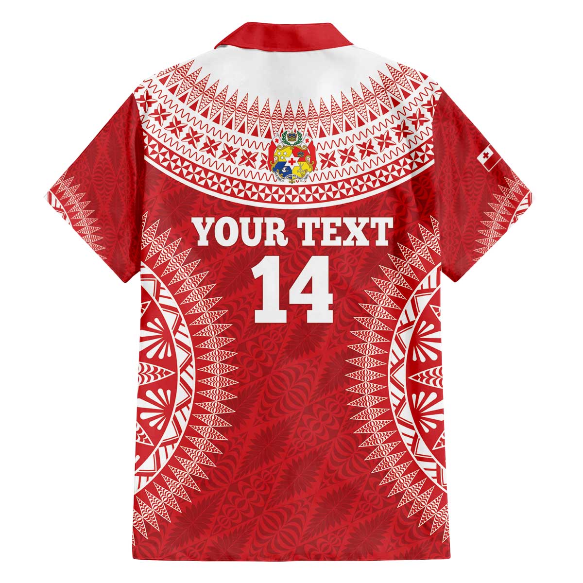Custom Tonga Mate Maa Family Matching Off The Shoulder Long Sleeve Dress and Hawaiian Shirt Go Champions Tongan Ngatu - Red LT14 - Polynesian Pride