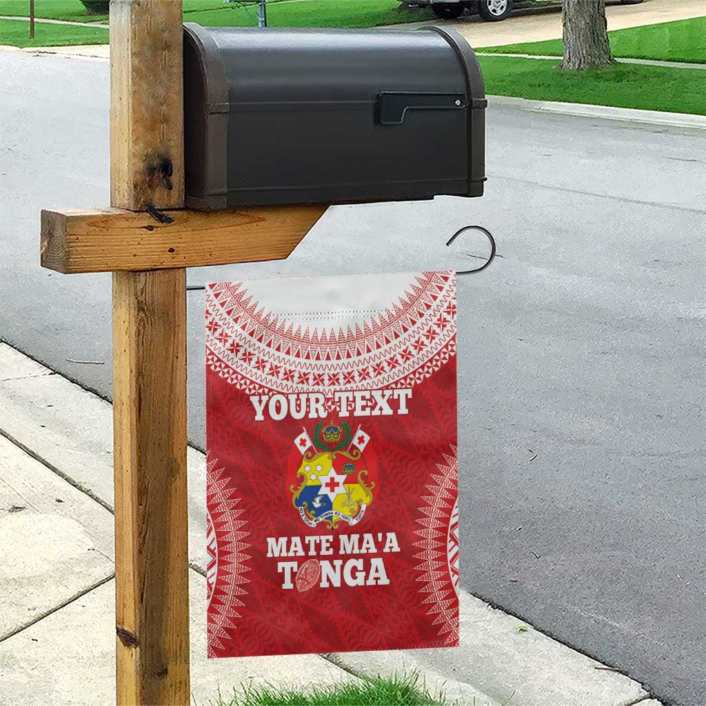 Custom Tonga Mate Maa Garden Flag Go Champions Tongan Ngatu - Red