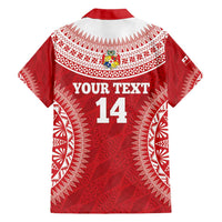 Custom Tonga Mate Maa Hawaiian Shirt Go Champions Tongan Ngatu - Red