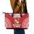 Custom Tonga Mate Maa Leather Tote Bag Go Champions Tongan Ngatu - Red