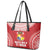 Custom Tonga Mate Maa Leather Tote Bag Go Champions Tongan Ngatu - Red