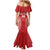 Custom Tonga Mate Maa Mermaid Dress Go Champions Tongan Ngatu - Red