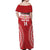 Custom Tonga Mate Maa Off Shoulder Maxi Dress Go Champions Tongan Ngatu - Red