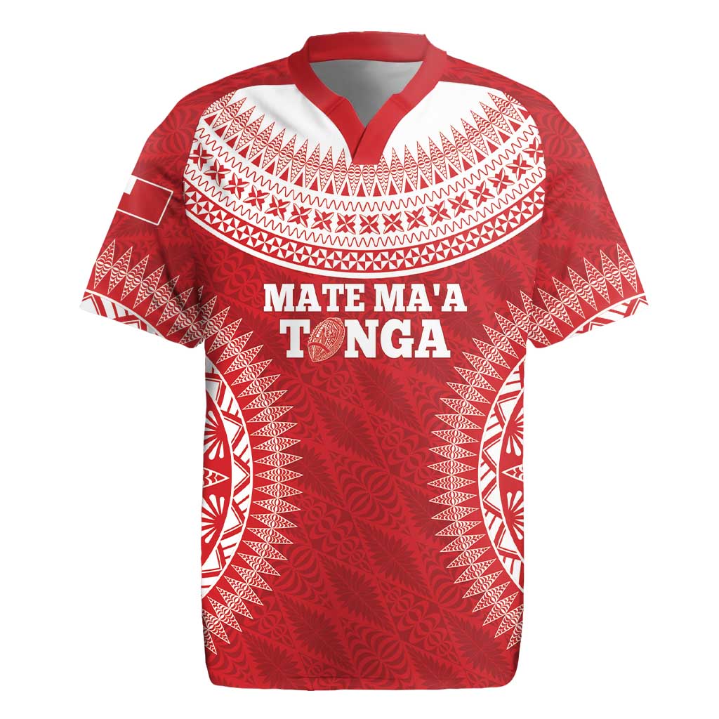 Custom Tonga Mate Maa Rugby Jersey Go Champions Tongan Ngatu - Red