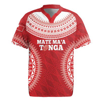 Custom Tonga Mate Maa Rugby Jersey Go Champions Tongan Ngatu - Red