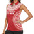 Custom Tonga Mate Maa Women Sleeveless Polo Shirt Go Champions Tongan Ngatu - Red