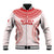 Custom Tonga Mate Maa Baseball Jacket Go Champions Tongan Ngatu - White