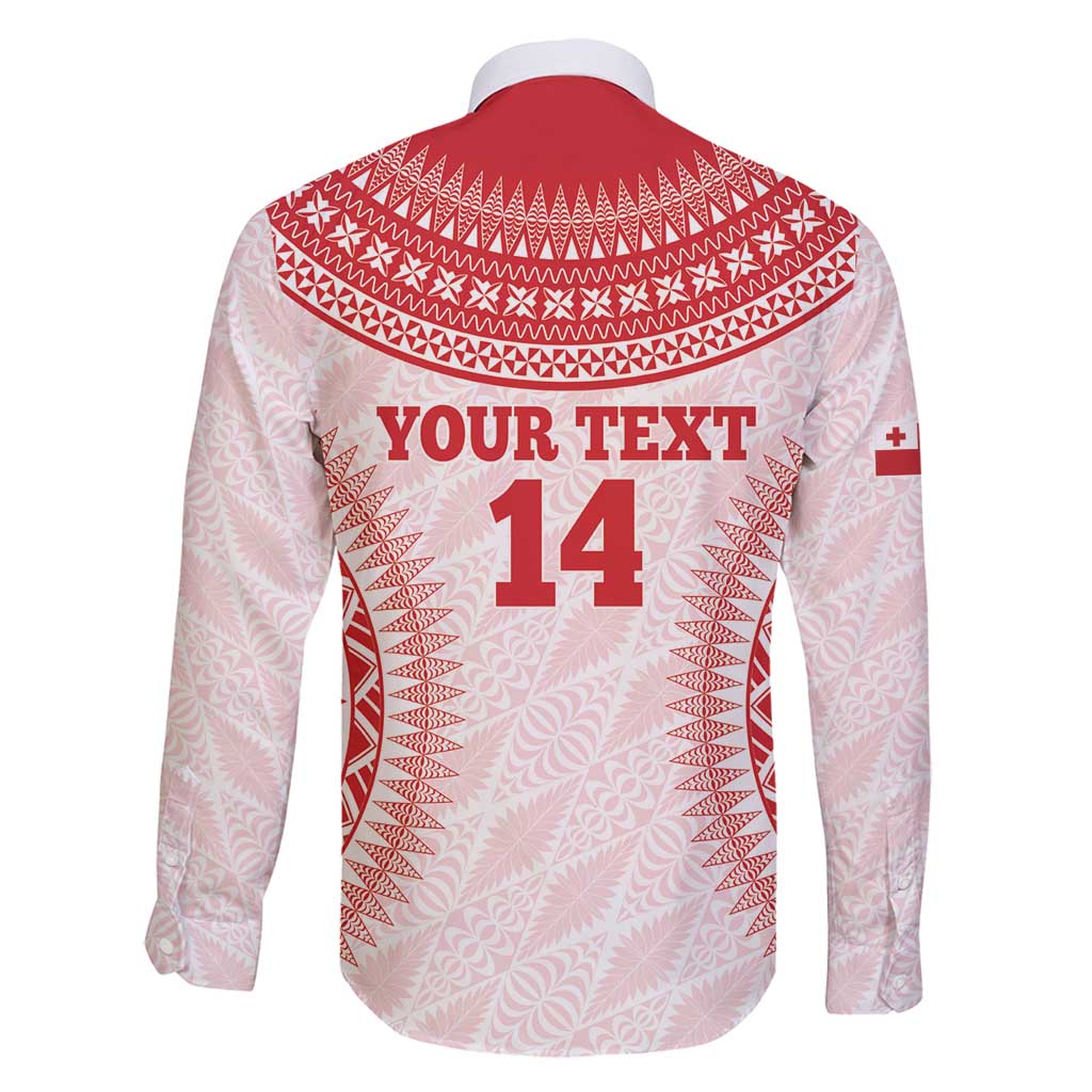 Custom Tonga Mate Maa Family Matching Long Sleeve Bodycon Dress and Hawaiian Shirt Go Champions Tongan Ngatu - White LT14 - Polynesian Pride