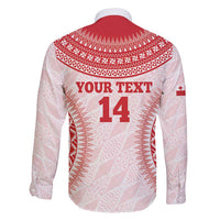 Custom Tonga Mate Maa Family Matching Mermaid Dress and Hawaiian Shirt Go Champions Tongan Ngatu - White LT14 - Polynesian Pride