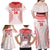 Custom Tonga Mate Maa Family Matching Off Shoulder Maxi Dress and Hawaiian Shirt Go Champions Tongan Ngatu - White