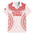 Custom Tonga Mate Maa Family Matching Off Shoulder Short Dress and Hawaiian Shirt Go Champions Tongan Ngatu - White