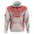 Custom Tonga Mate Maa Zip Hoodie Go Champions Tongan Ngatu - White