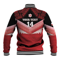 Custom Mate Maa Tonga XIII Baseball Jacket Tongan Kupesi Ngatu - Rugby Style