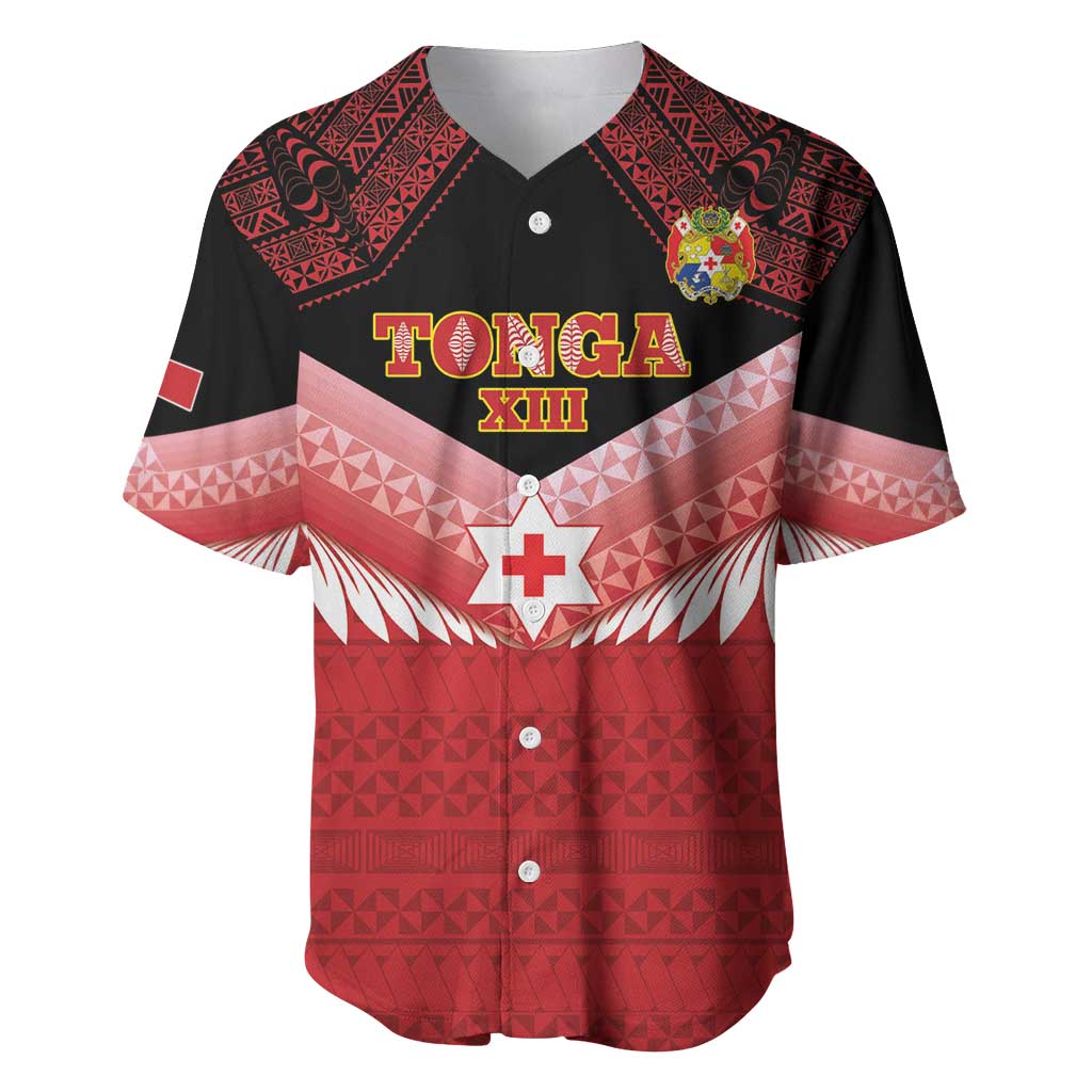 Custom Mate Maa Tonga XIII Baseball Jersey Tongan Kupesi Ngatu - Rugby Style