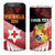 Personalised Mate Maa Tonga XIII 4 in 1 Can Cooler Tumbler Tongan Kupesi Ngatu - Rugby Style