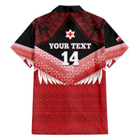 Custom Mate Maa Tonga XIII Family Matching Long Sleeve Bodycon Dress and Hawaiian Shirt Tongan Kupesi Ngatu - Rugby Style LT14 - Polynesian Pride