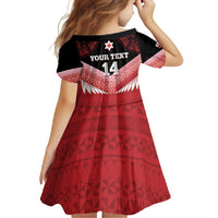 Custom Mate Maa Tonga XIII Family Matching Mermaid Dress and Hawaiian Shirt Tongan Kupesi Ngatu - Rugby Style LT14 - Polynesian Pride