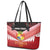 Custom Mate Maa Tonga XIII Leather Tote Bag Tongan Kupesi Ngatu - Rugby Style