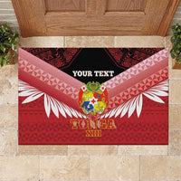 Custom Mate Maa Tonga XIII Rubber Doormat Tongan Kupesi Ngatu - Rugby Style
