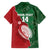 Custom Tonga And Australia Rugby Family Matching Puletasi and Hawaiian Shirt Mate Maa Tongan Ngatu Mix Kangaroos Aboriginal