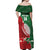 Custom Tonga And Australia Rugby Off Shoulder Maxi Dress Mate Maa Tongan Ngatu Mix Kangaroos Aboriginal