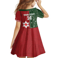 Custom Mate Maa Tonga And Kangaroo Australia Family Matching Short Sleeve Bodycon Dress and Hawaiian Shirt Tongan Kupesi Mix Aboriginal Art LT14 - Polynesian Pride
