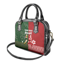 Custom Mate Maa Tonga And Kangaroo Australia Shoulder Handbag Tongan Kupesi Mix Aboriginal Art
