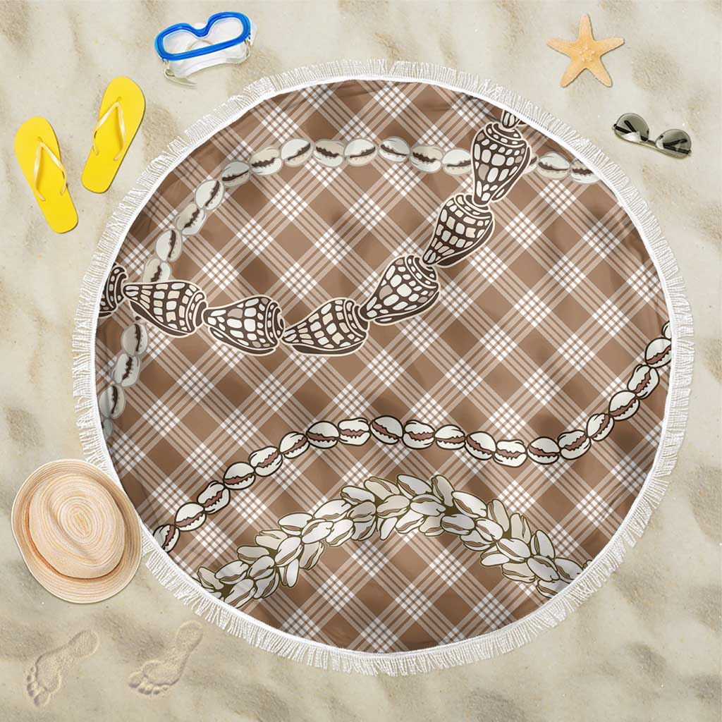 Brown Aloha Hawaii Shell Lei Beach Blanket Palaka Hebrew Cone Honey Cowrie Elegant Curves - Polynesian Pride