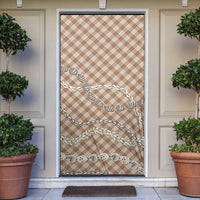 Brown Aloha Hawaii Shell Lei Door Cover Palaka Hebrew Cone Honey Cowrie Elegant Curves - Polynesian Pride