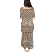 Brown Aloha Hawaii Shell Lei Puletasi Palaka Hebrew Cone Honey Cowrie Elegant Curves - Polynesian Pride