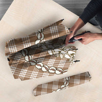 Brown Aloha Hawaii Shell Lei Umbrella Palaka Hebrew Cone Honey Cowrie Elegant Curves - Polynesian Pride