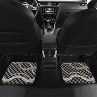 Black Aloha Hawaii Shell Lei Car Mats Palaka Hebrew Cone Honey Cowrie Elegant Curves - Polynesian Pride