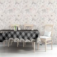 Black Aloha Hawaii Shell Lei Tablecloth Palaka Hebrew Cone Honey Cowrie Elegant Curves - Polynesian Pride