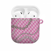 Pink Aloha Hawaii Shell Lei AirPods Case Palaka Hebrew Cone Honey Cowrie Elegant Curves - Polynesian Pride