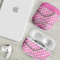 Pink Aloha Hawaii Shell Lei AirPods Case Palaka Hebrew Cone Honey Cowrie Elegant Curves - Polynesian Pride