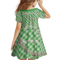 Green Aloha Hawaii Shell Lei Family Matching Off Shoulder Short Dress and Hawaiian Shirt Palaka Hebrew Cone Honey Cowrie Elegant Curves - Polynesian Pride