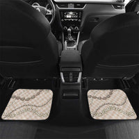 Beige Aloha Hawaii Shell Lei Car Mats Palaka Hebrew Cone Honey Cowrie Elegant Curves - Polynesian Pride