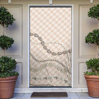 Beige Aloha Hawaii Shell Lei Door Cover Palaka Hebrew Cone Honey Cowrie Elegant Curves - Polynesian Pride