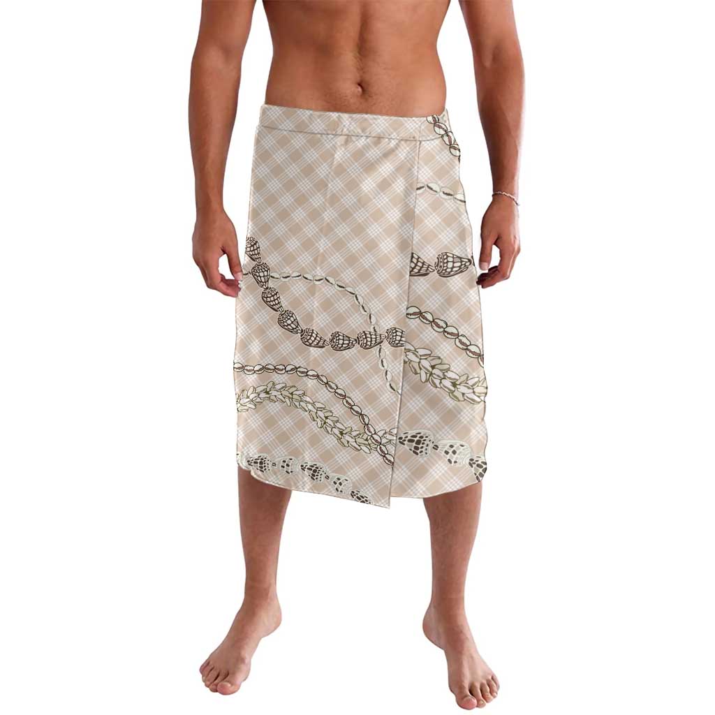 Beige Aloha Hawaii Shell Lei Lavalava Palaka Hebrew Cone Honey Cowrie Elegant Curves - Polynesian Pride