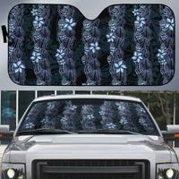 Purple Paradise Hawaii Shell Lei Auto Sun Shade Hawaiian Sunrise Shell Hebrew Cone Plumeria - Polynesian Pride
