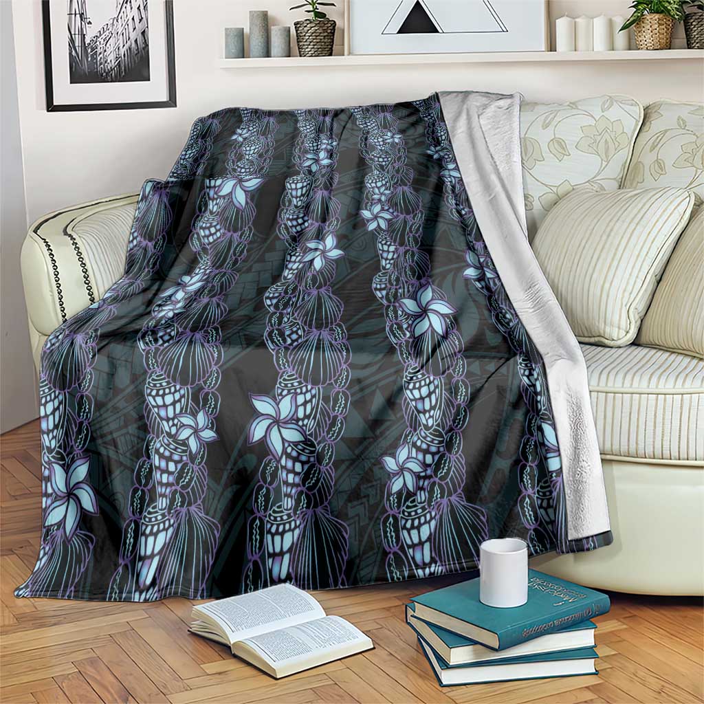 Purple Paradise Hawaii Shell Lei Blanket Hawaiian Sunrise Shell Hebrew Cone Plumeria - Polynesian Pride