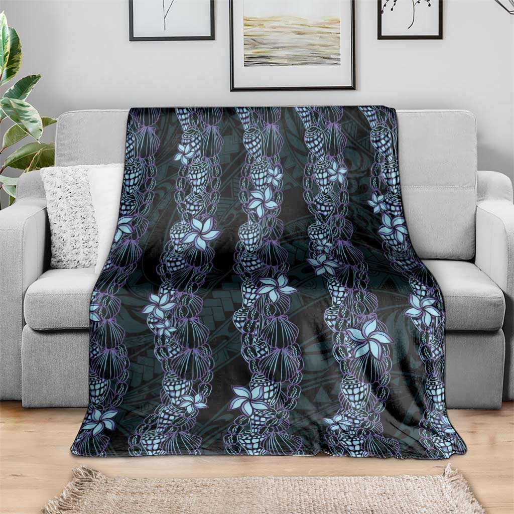 Purple Paradise Hawaii Shell Lei Blanket Hawaiian Sunrise Shell Hebrew Cone Plumeria - Polynesian Pride