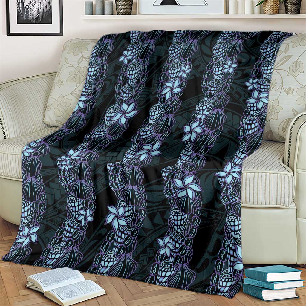 Purple Paradise Hawaii Shell Lei Blanket Hawaiian Sunrise Shell Hebrew Cone Plumeria - Polynesian Pride