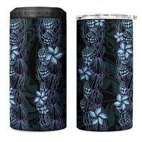 Purple Paradise Hawaii Shell Lei 4 in 1 Can Cooler Tumbler Hawaiian Sunrise Shell Hebrew Cone Plumeria - Polynesian Pride