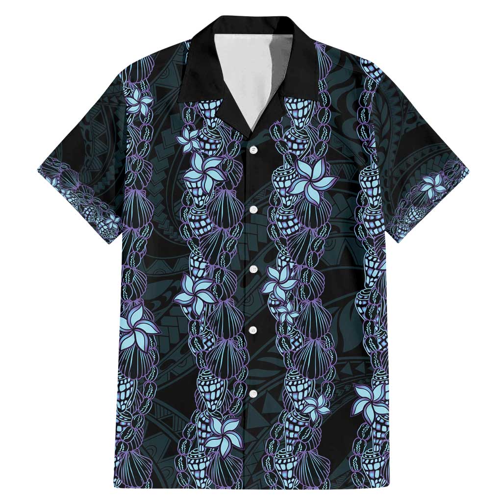 Purple Paradise Hawaii Shell Lei Family Matching Mermaid Dress and Hawaiian Shirt Hawaiian Sunrise Shell Hebrew Cone Plumeria - Polynesian Pride