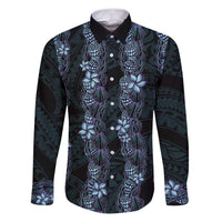 Purple Paradise Hawaii Shell Lei Family Matching Puletasi and Hawaiian Shirt Hawaiian Sunrise Shell Hebrew Cone Plumeria - Polynesian Pride