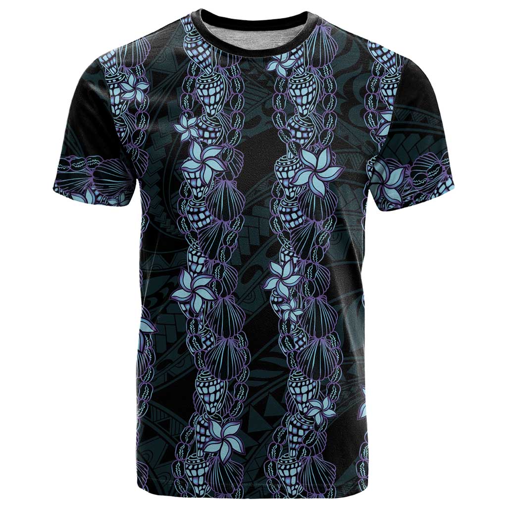 Purple Paradise Hawaii Shell Lei T Shirt Hawaiian Sunrise Shell Hebrew Cone Plumeria - Polynesian Pride