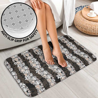 Black and Beige Hawaii Shell Lei Bathroom Set Hawaiian Sunrise Shell Hebrew Cone Plumeria - Polynesian Pride