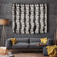 Black and Beige Hawaii Shell Lei Tapestry Hawaiian Sunrise Shell Hebrew Cone Plumeria - Polynesian Pride