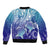 Polynesia Sea Turtle Bomber Jacket Happy Valentine Day Polynesian - Dark Cyan LT14 - Polynesian Pride